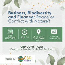 Business, Biodiversity and Finance